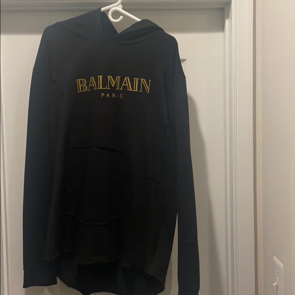 Distressed Balmain hoodie